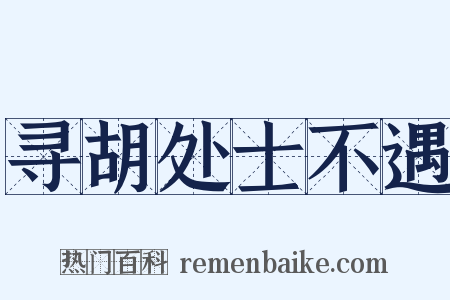 寻胡处士不遇是什么意思的图片